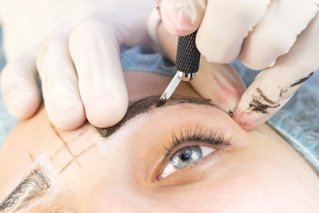 Microblading leaves the client with crisp, thin lines that blend seamlessly with your real hair